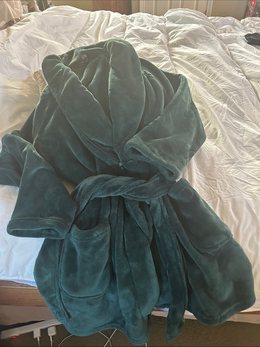 Victoria's Secret Plush Robe in Forest Green